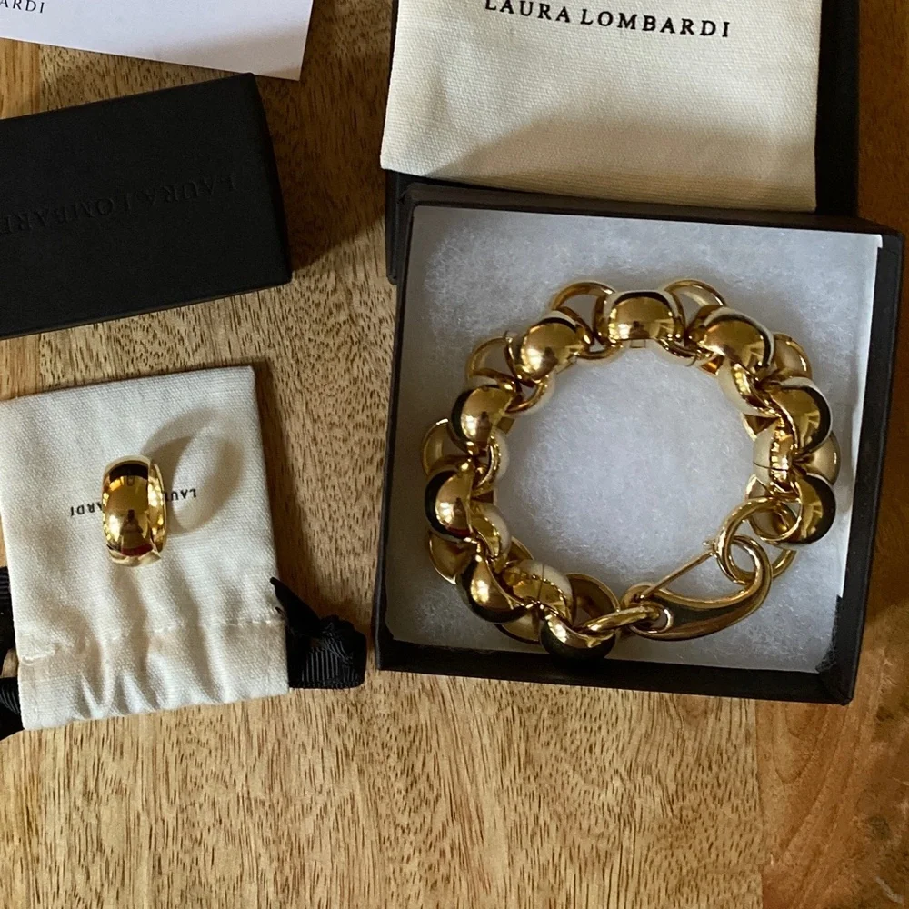Laura Lombardi Luna Bracelet and Luna Ring size 7